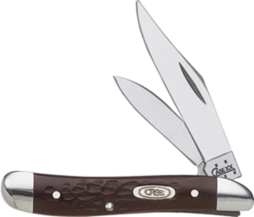 Picture of Case Stockman Medium 2.42"/1.58"/1.57" Folding Clip/Sheepsfoot/Pen Plain As-Ground Tru-Sharp SS Blade, Brown Jigged Synthetic Handle 00106