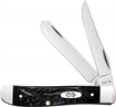 Picture of CASE KNIVES M TRAPR 31/2" 2BL ROUGH BLK 18237