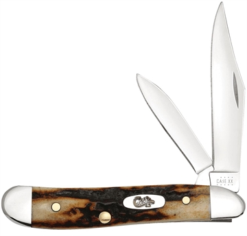 Picture of CASE KNIVES PEANUT 2BL 27/8" RED STAG 09443