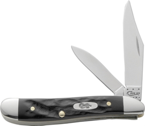 Picture of CASE KNIVES PEANUT 2BLD 27/8" ROUGH BLK 18225