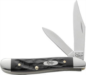 Picture of CASE KNIVES PEANUT 2BLD 27/8" ROUGH BLK 18225