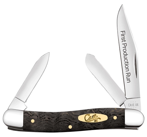 Picture of CASE KNIVES PEANUT 27/8" 2BL BLK CURLY OAK WOOD 14005