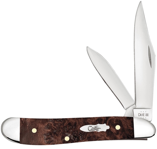 Picture of CASE KNIVES PEANUT 27/8" 2BL BRN MAPLE BURL WOOD 64059