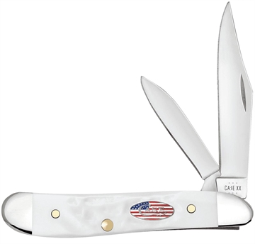 Picture of CASE KNIVES PEANUT 27/8" 2BL JIGGED ROUGH WHT SYN 14105