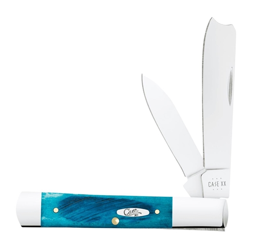 Picture of CASE KNIVES SAWCUT JIG RAZOR 37/8" 2BL CARIBBEAN BLUE BONE 25583