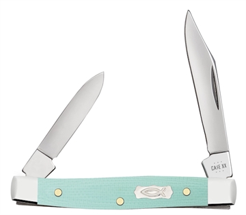 Picture of CASE KNIVES SMALL PEN 25/8" 2BL SEAFOAM GRN G-10 18104
