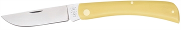 Picture of Case Sod Buster Folding Skinner Plain Tumble Polish Carbon Steel Blade/Smooth Yellow Synthetic Handle 00038