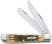 Picture of CASE KNIVES TRAPPER 2BLD 4 1/8" AMBER BONE 00163