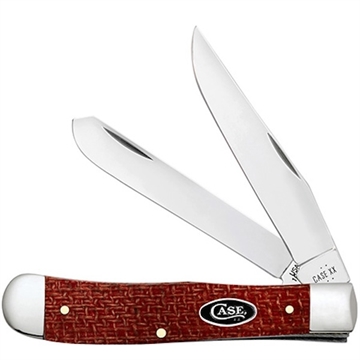 Picture of CASE KNIVES TRAPPER 2BL 41/8" D RED BURLAP MICARTA 12270