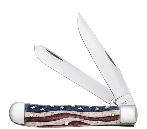 Picture of CASE KNIVES TRAPPER 41/8" 2BL STAR SPANGLE 64132