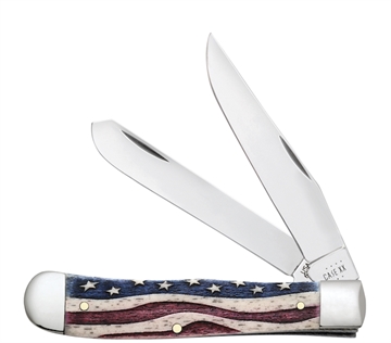 Picture of CASE KNIVES TRAPPER 41/8" 2BL STAR SPANGLE 64132