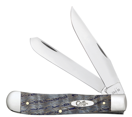 Picture of CASE KNIVES TRAPR 2BL 41/8" BLUE CURLY OAK 47490