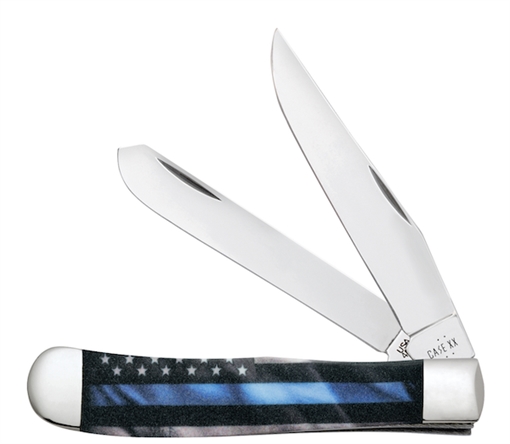 Picture of CASE KNIVES TRAPR 41/8" 2BL BLUE LINE/WHT STRIPES OF SERVICE 09578