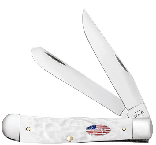 Picture of CASE KNIVES TRAPPER 41/8" 2BL JIGGED ROUGH WHITE SYN 14100