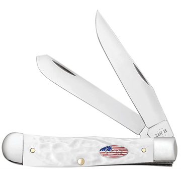 Picture of CASE KNIVES TRAPPER 41/8" 2BL JIGGED ROUGH WHITE SYN 14100
