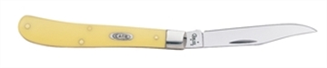 Picture of Case 031 S Trapper Slimline 3.25" Folding Clip Point Plain Tumble Polish Chrome Vanadium Steel Blade Yellow Synthetic Handle 00031 031S