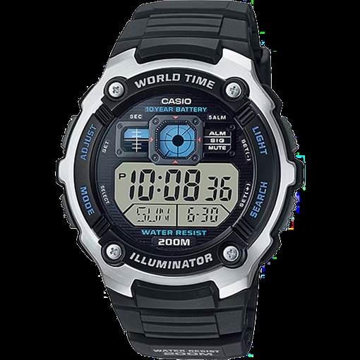Picture of Casio Classic World Time Digital Watch w/ 200 Meter Water-Resistance AE2000W-1AV