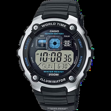 Picture of Casio Classic World Time Digital Watch w/ 200 Meter Water-Resistance AE2000W-1AV