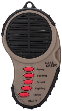 Picture of Cass Creek Ergo Electronic Boar Call, 5 Authentic Sounds, Brown Plastic, Includes Belt Clip & External Speaker Input Jack CC034