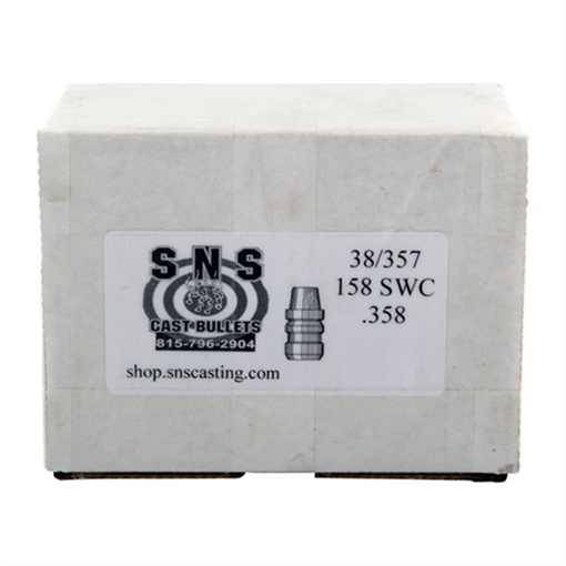 Picture of CAST .38 CALIBER (.358') SEMI-WADCUTTER HANDGUN BULLETS 500/ct SS38158SWC