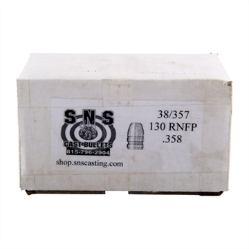 Picture of CAST .38 CALIBER ROUND NOSE FLAT POINT HANDGUN BULLETS 100200024