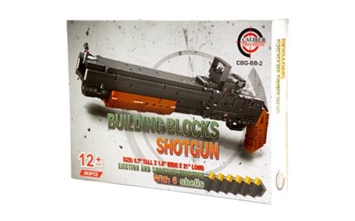 Picture of Remington by Camp Co Building Blocks Shotgun Black/Brown Plastic 21" Long Includes 6 Plastic Projectiles 863 Pieces CBGBB2