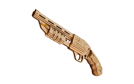 Picture of Caliber Gourmet Wood Shotgun Puzzle, Brown CBG-PZ-05SG