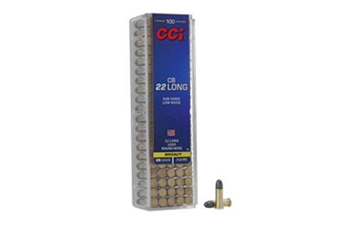 Picture of CCI Specialty CB Subsonic 22Long 29gr Lead Round Nose 100 Per Box/50 Case 0038