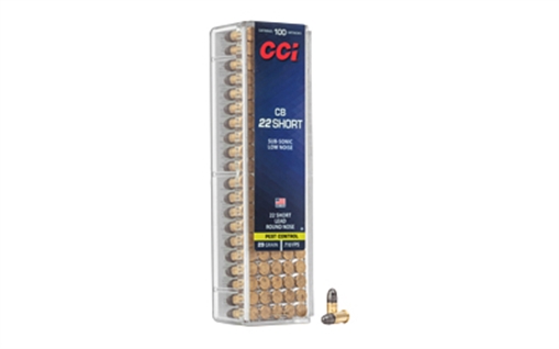 Picture of CCI Specialty CB Pest Control 22Short 29gr Lead Round Nose 100 Per Box/50 Case 0026