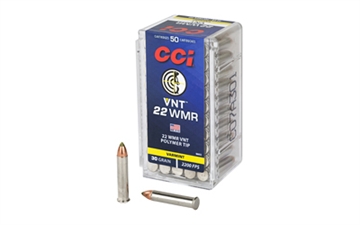 Picture of CCI VNT Rimfire 22WMR 30gr Varmint Tipped 50 Per Box/40 Case 969CC
