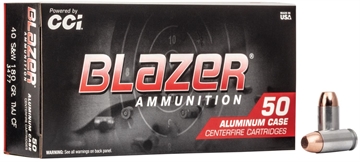 Picture of CCI Blazer Clean-Fire Handgun 40S&W Lead Free 180gr Total Metal Jacket 50 Per Box/20 Case 3477