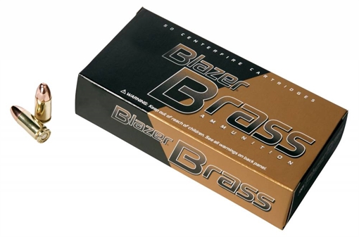 Picture of CCI Blazer Brass 380 ACP 95 gr Full Metal Jacket Round Nose (FMJRN) 250 Bx/ 4 Cs 52021