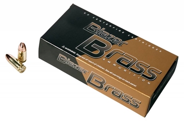 Picture of CCI Blazer Brass 380 ACP 95 gr Full Metal Jacket Round Nose (FMJRN) 250 Bx/ 4 Cs 52021