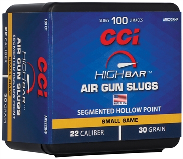 Picture of CCI ARS22SHP22 High Bar Air Gun Slug 22Cal 30gr Segmented Hollow Point 100 Per Box/5 Case