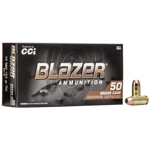 Picture of CCI Blazer Brass Handgun Ammunition .40 S&W 165 gr FMJ 1050 fps 1000/ct Case 5210 CASE