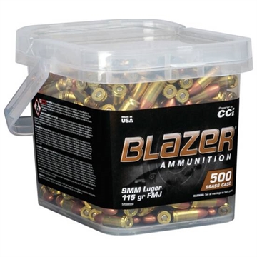 Picture of CCI BLAZER BRASS PROMO AMO 9MM 115GR FMJ 500RD (2 BOXES PER CASE) 5200B500