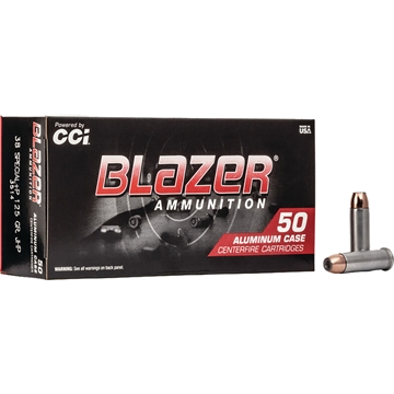 Picture of CCI Blazer Handgun 38Special +P 125gr Jacketed Hollow Point 50 Per Box/20 Case 3514