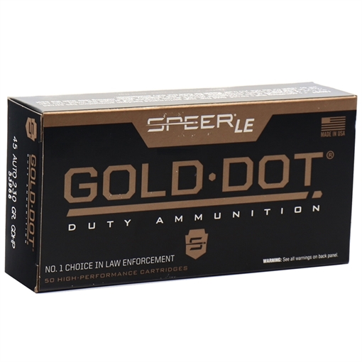 Picture of CCI GOLD DOT 45AUTO 230GR GDHP 50RD BOX 1000RD CASE 53966