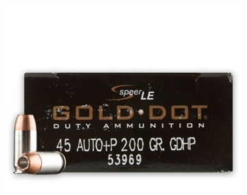 Picture of CCI GOLD DOT 45AUTO +P 200GR GDHP 50RD BX 1000RD CASE 53969