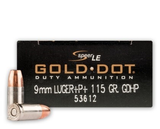 Picture of CCI GOLD DOT 9MM+P 115GR GDHP 50RD BX 1000RD CASE 53612