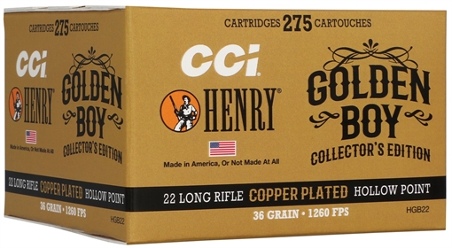 Picture of CCI HENRY GOLDEN BOY EDITION 36GR CPHP 1260FPS 275RD 10BX/C HGB22