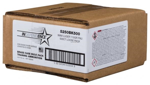 Picture of CCI INDEPENDENCE AMO 9MM 115GR FMJ 500RD BULK BOX 5250BK500