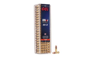 Picture of CCI CCI Target & Plinking Mini-Mag Rimfire Ammo 22 LR 40 gr. Copper-Plated Round Nose 100 rd. 0030