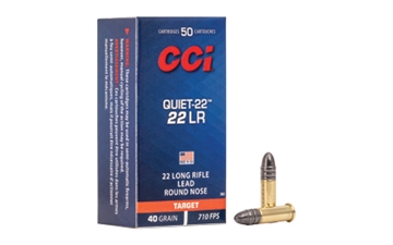 Picture of CCI CCI Target & Plinking Quiet-22 Rimfire Ammo 22 LR 40 gr. Lead Round Nose 50 rd. 0960