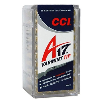 Picture of CCI RIMFIRE A17 PROMO AMO 17 HMR 17GR VARMINT TIP 50-RD (40 BOXES PER CASE) 950CC