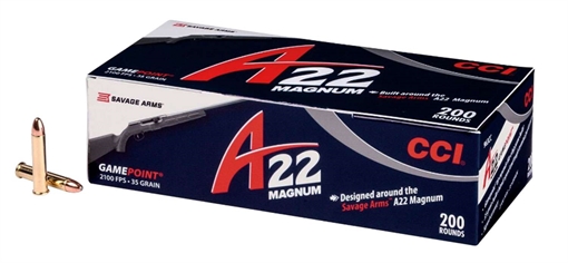 Picture of CCI RIMFIRE A22 AMO 22 WMR 35GR GAME POINT 200-RD (10 BOXES PER CASE) 963CC