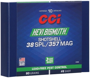 Picture of CCI Ammunition Hevi-Bismuth, 38 Special/357 Magnum, Bismuth Shot, 10 Round Box 3738B