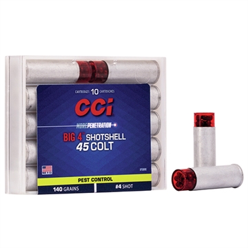 Picture of CCI Ammunition Shotshell, 45LC, Shotshell, #4 Shot Size, 10 Round Box 3722CC