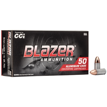 Picture of CCI Blazer Handgun 9mmLuger 115gr Full Metal Jacket 50 Per Box/20 Case 3509