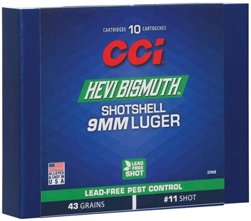Picture of CCI Hevi Bismuth Centerfire Shotshell 9mm Luger 43gr #11 950 fps 10/ct 3790B